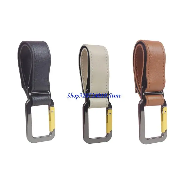 

77HD Adjustable Strollers Hook Practical Adjustable Strollers PU Strap For Diaper Bags And Groceries