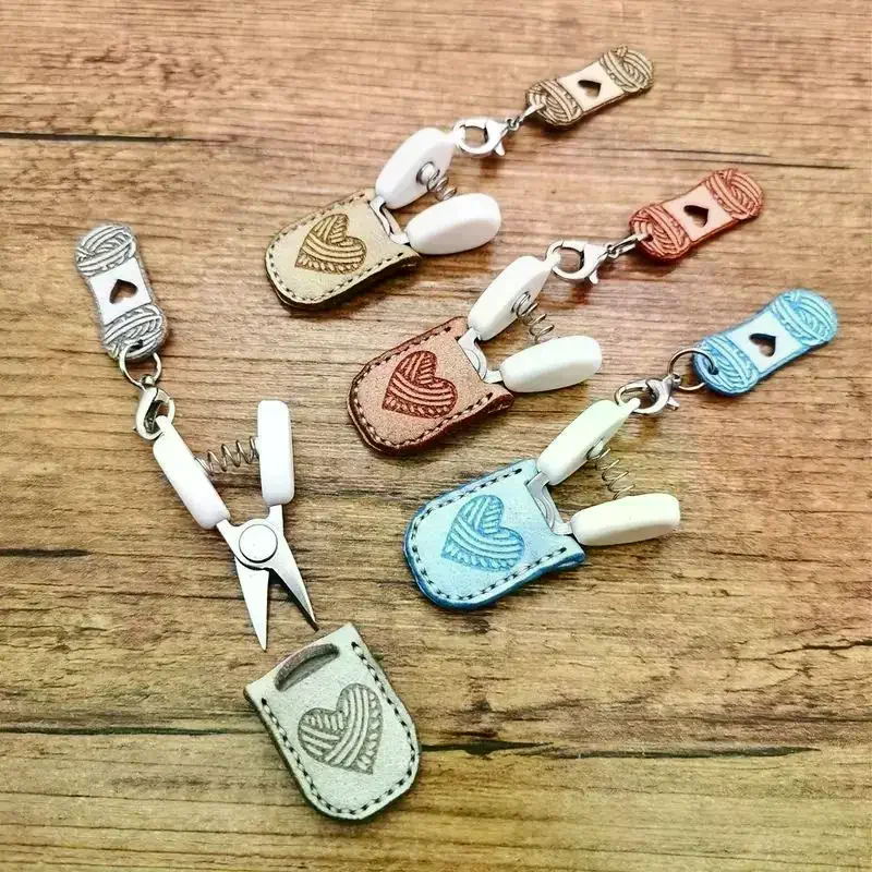 1 pçs metal ponta reta costura bordado tesoura arte criativa mini tesoura com capa protetora decoração diy