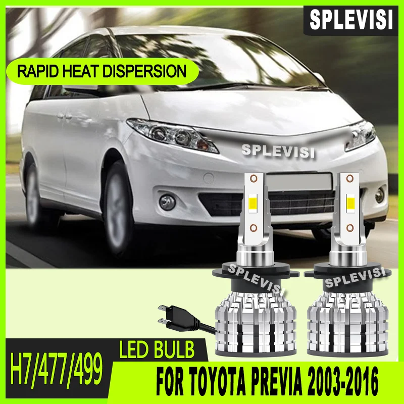 

See Farther at Night with LED Headlights H7 Low Beam Bulbs For TOYOTA PREVIA 2003 2004 2005 2006 2007 2008 2009 2010 2011-2016