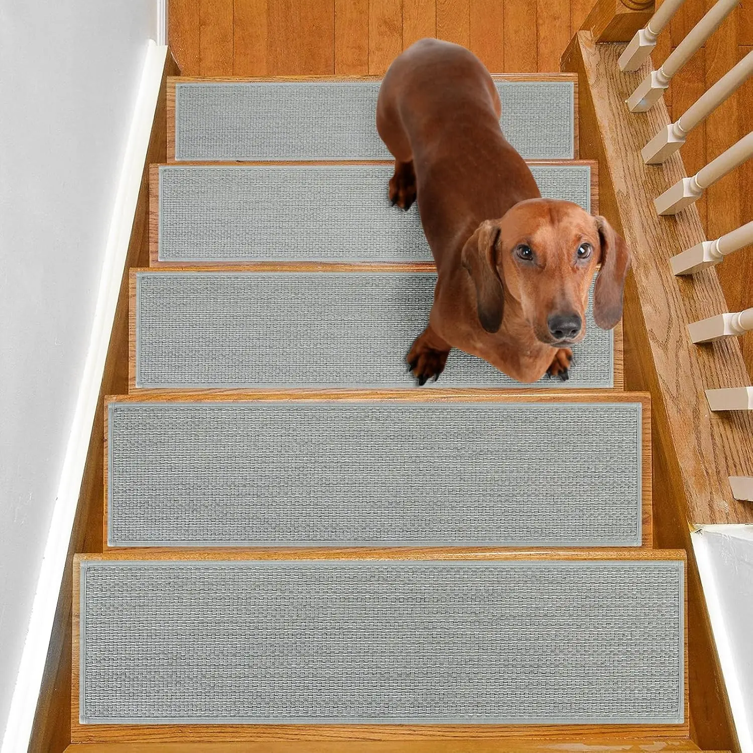 Stair Treads Non Slip for Wooden Steps Indoor Extra Wide Stair Tread Carpet Stairs Runner Absorbent Stair Stepping Carpet 8x30In