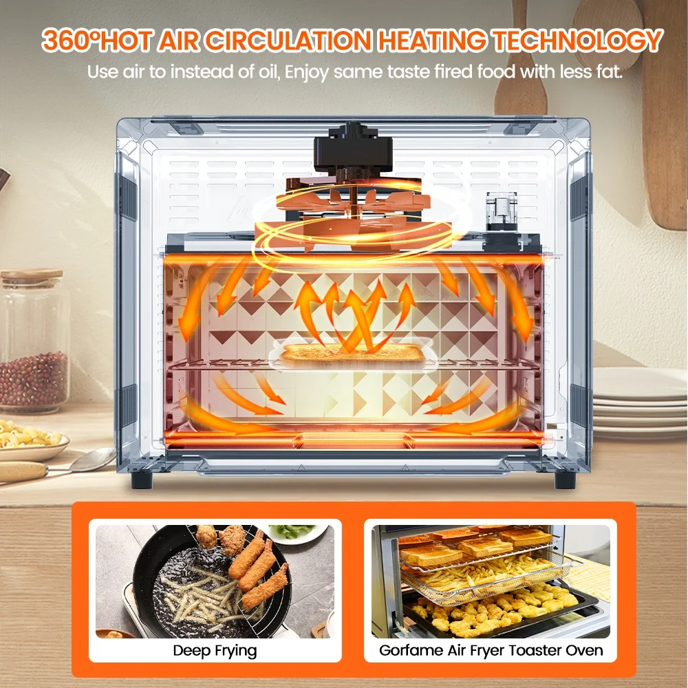 30 Liter Multi Function Electric Digital Dual Cook Oil Free Healthy Smart Air Fryer Toaster Oven