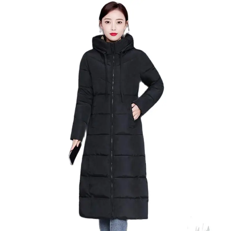 Winter Jacket Women Lengthen Down Jackets Warm Hooded Parkas Large size 5xl Female's Thick Quilted Cotton Coats