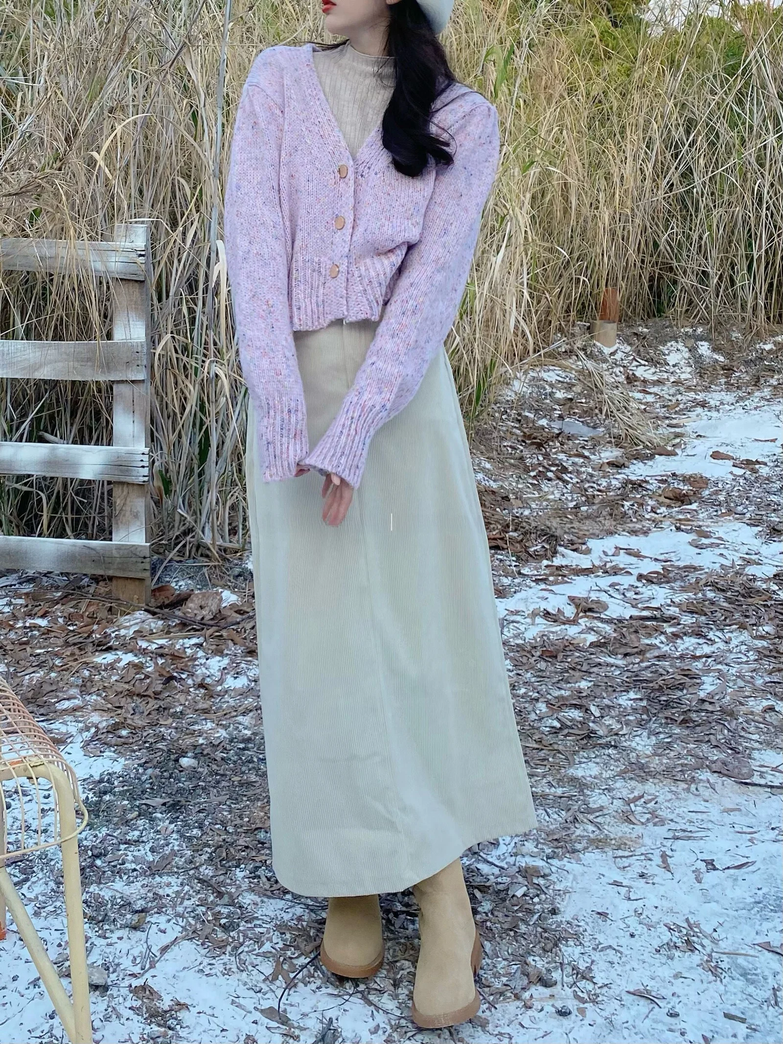 

Удобная юбка А-силуэта женская, средней длины, винтажная, прямого кроя, из вельвета, модная, универсальная