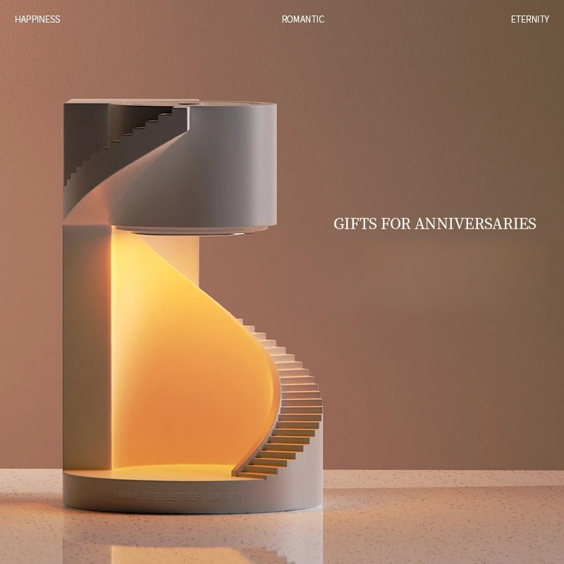 

Aromatherapy Wax Lamp French Spiral Stair Ambient Night Light Side Table Lamp Home Decor Luxury Candle Warmer Atmosphere Lamp