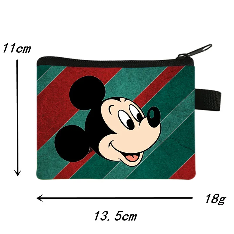 2023 Disney New Mickey Mouse Wallet Minnie Cartoon Purse Women Portable ID Card Holder Kawaii Polyester Key Storage Bag