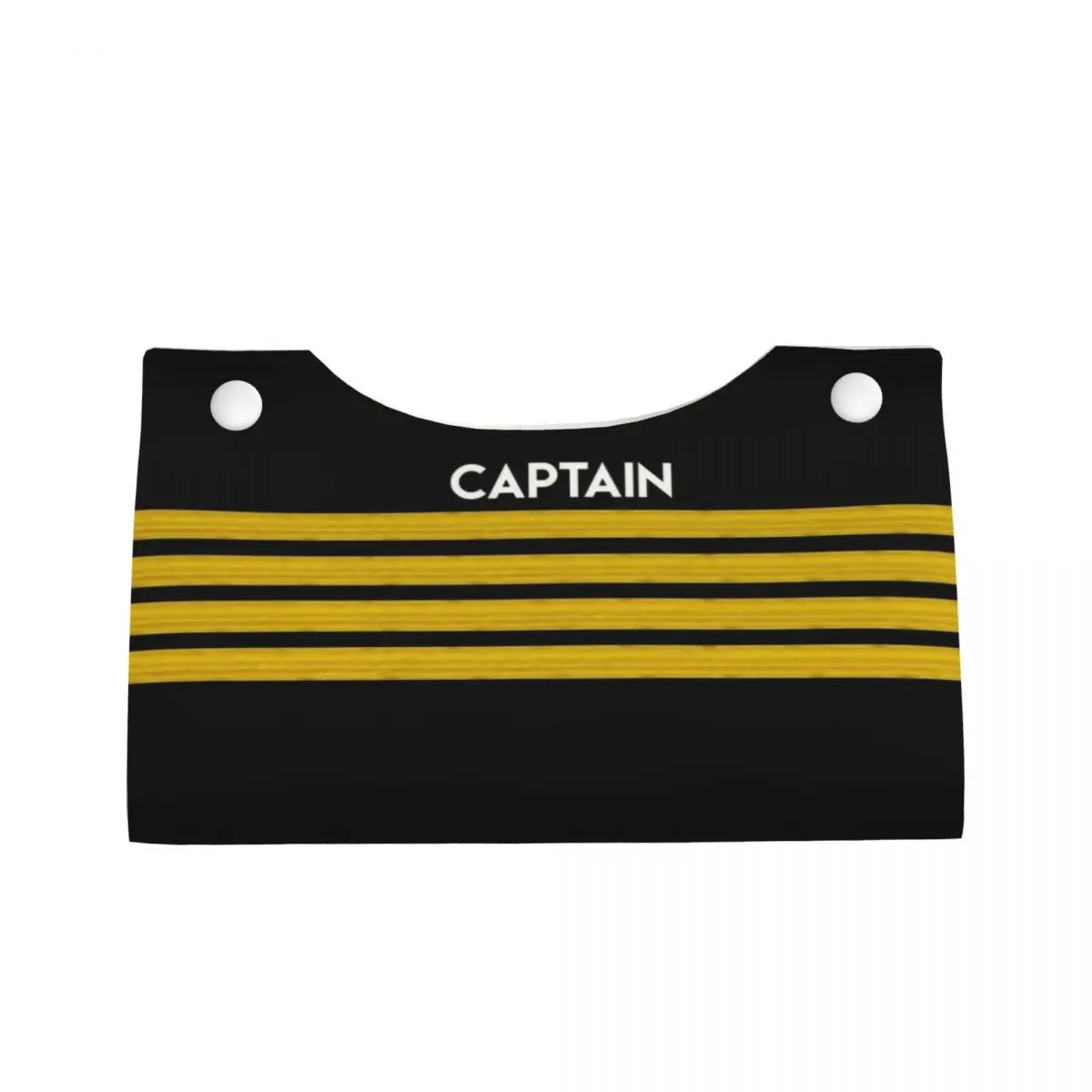 Custom Captain Epaulets Stripes Tissue Box Holder Rectangular Aviator Flight Pilot PU Leather Facial Tissue Box Cover for Home