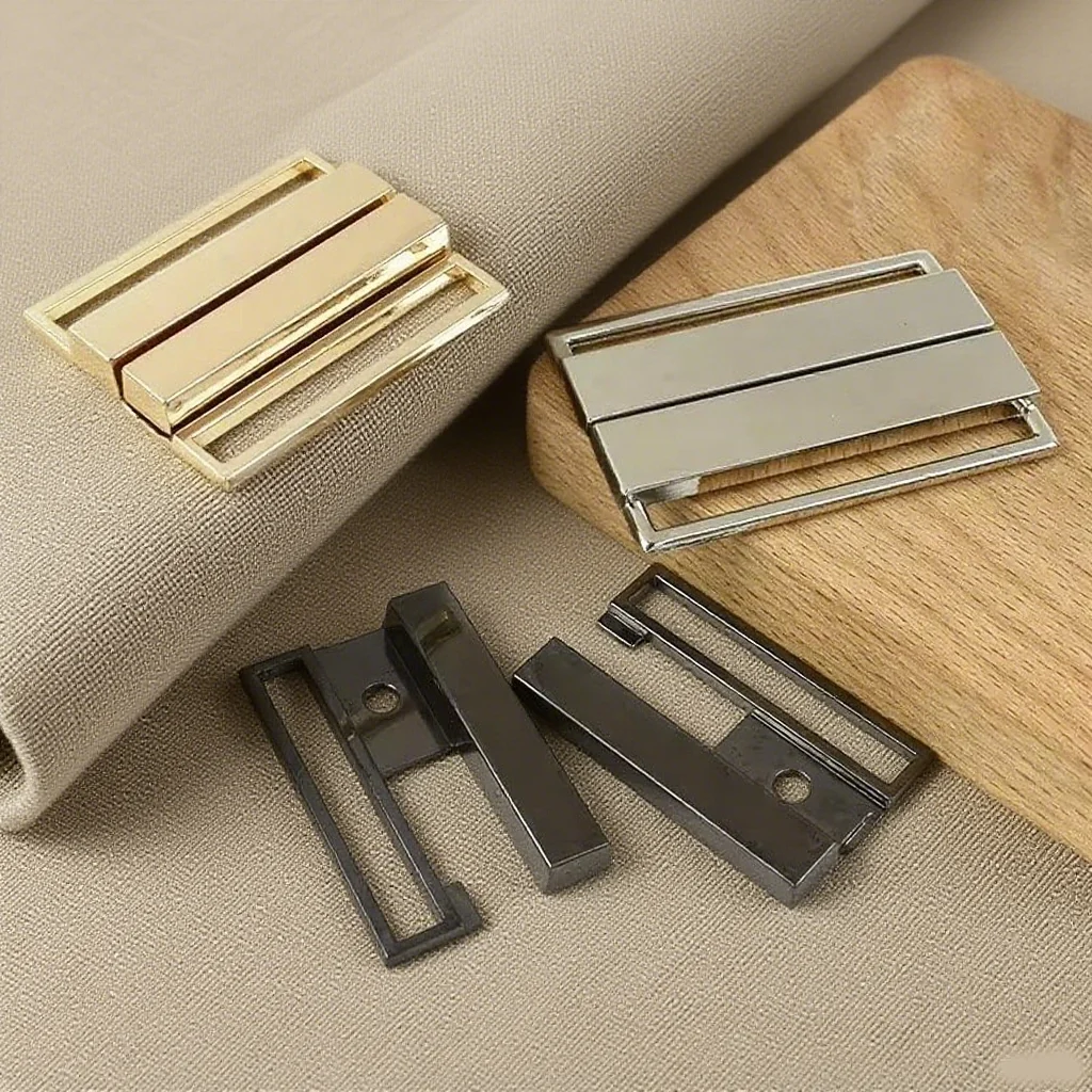 

40/50mm 1-5Pcs Metal Belt Buckle Coat Down Jacket Decorative Clasp Windbreaker Dress Adjust Buckles DIY Bag Hardware Accessories
