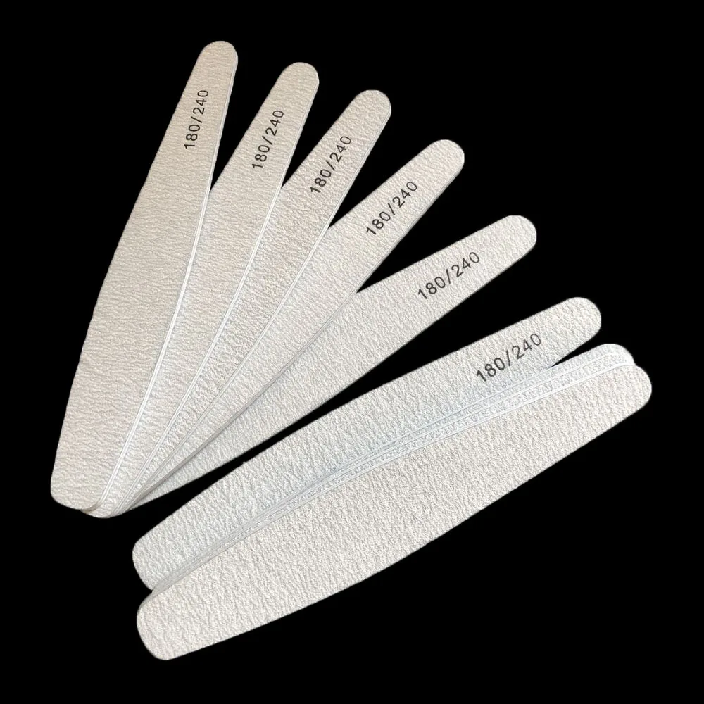 5 pcs/lot  zebra diamond gray nail  file professional emery board  nail file 180/240  manicure tool