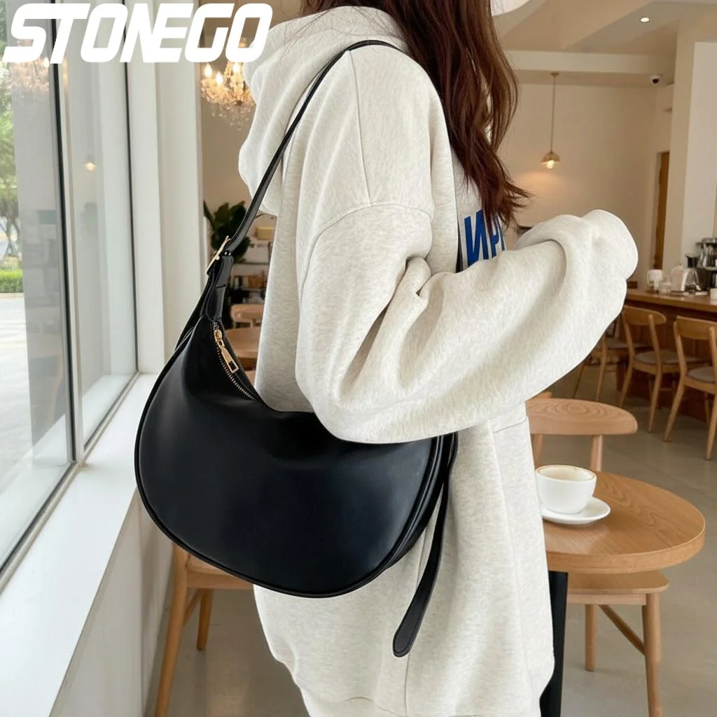 

New Summer Soft Leather Shoulder Bag Women's Fashion Crossbody Bag Popular Senior Niche Bag for Commuting