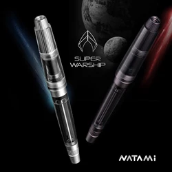 Natami Vacuum Filling Fountain Pen Fine /No.6 Nib Titanium & Acrylic  Writing Office Business ， Writing Office Business Gift Pen