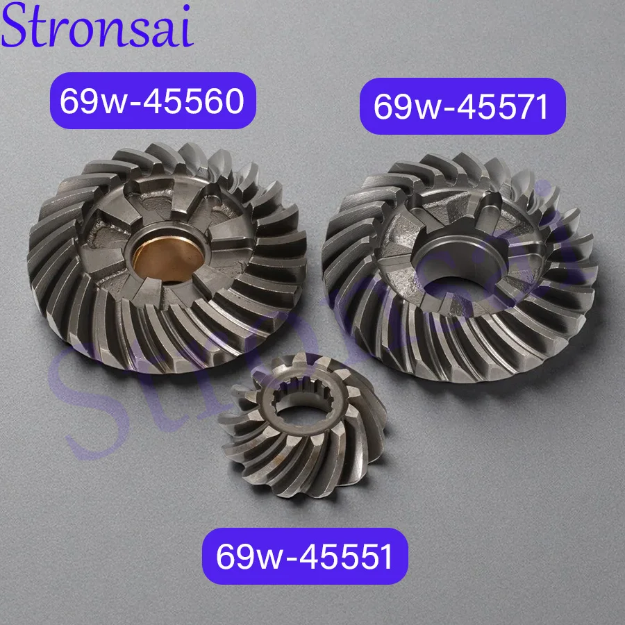 

Gear set for Yamaha 4 stroke 60HP Boat Engine 69W-45551-00 69W-45560-00 62Y-45571-00 Outboard Accessories
