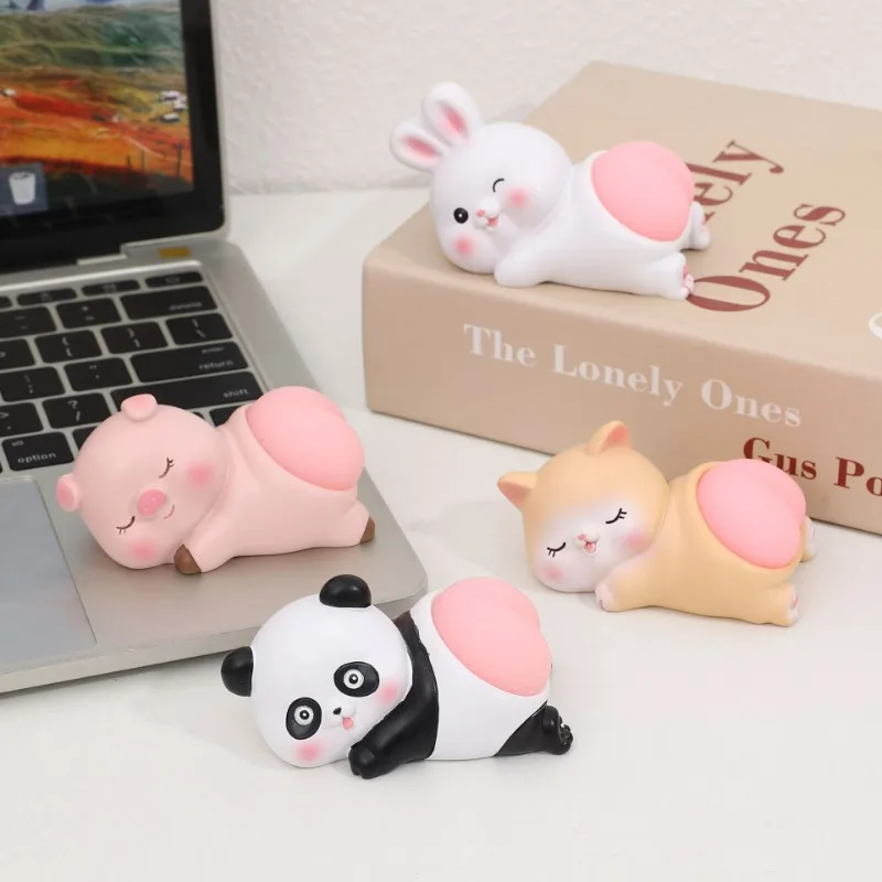 New Cute Pinch Bounce Butt Decompression Toy Cartoon Doll Soft Bounce Butt Small Light Office Desktop Ornament