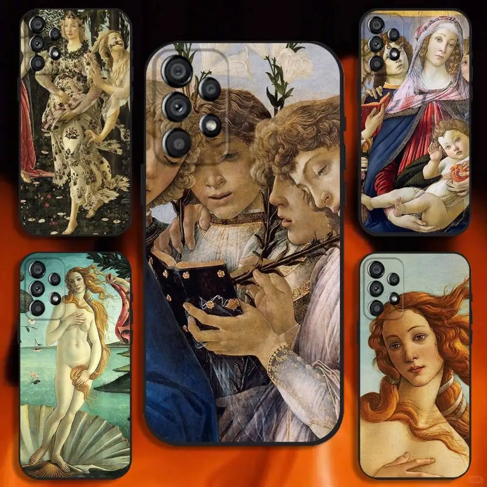 

Sandro Botticelli Renaissance Art Phone Case For Samsung Galaxy A20,A21s,A22,A31,A32,A52,A53,A72,73,A80 Soft Black Cover