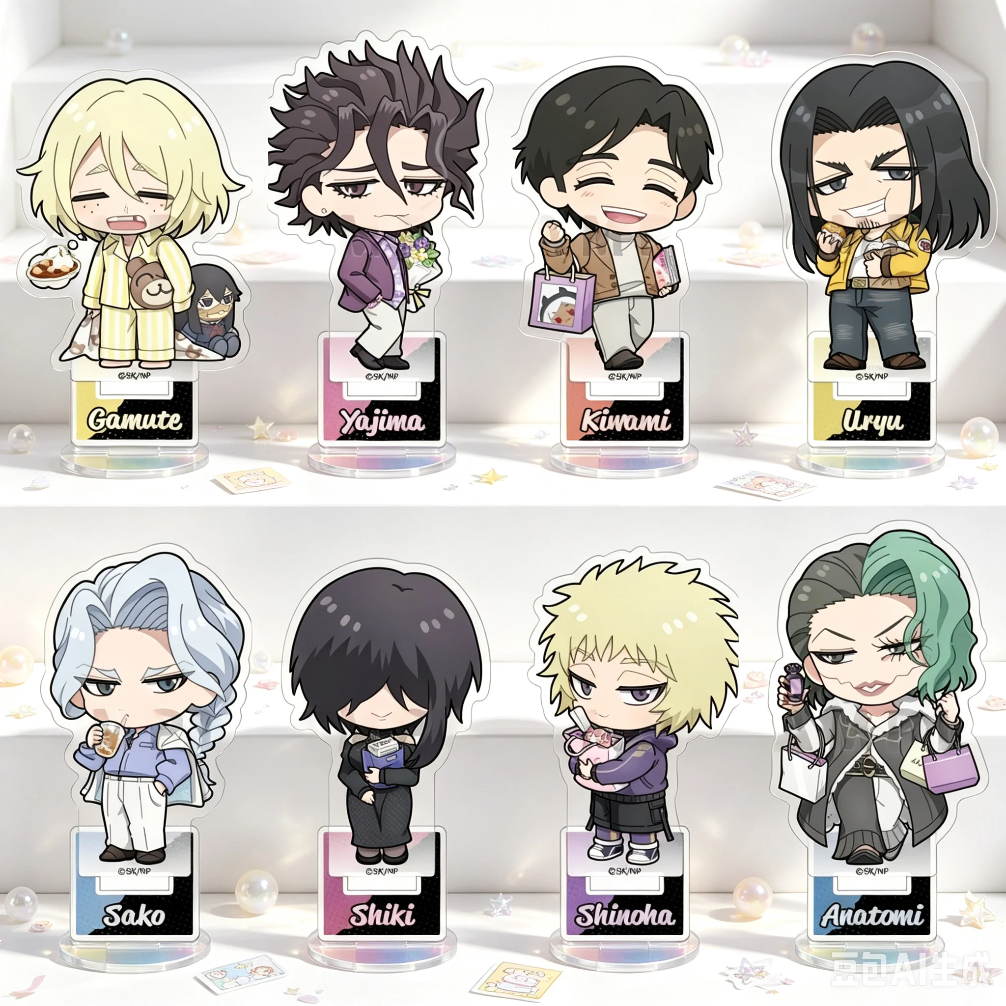 Ninja vs. Gokudo Anime Acrylic Stand Model  Keychains Hiroki Yajima Cosplay cartoon character Collection Gift 10cm FACTORY STORE