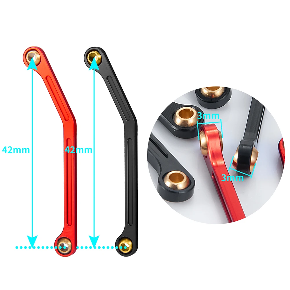 YEAHRUN 4PCS Metal Steering Linkage Link Rod for Kyosho MINI-Z 4X4 Jimny 32523 1/18 RC Crawler Buggy Truck Car Upgrade Parts