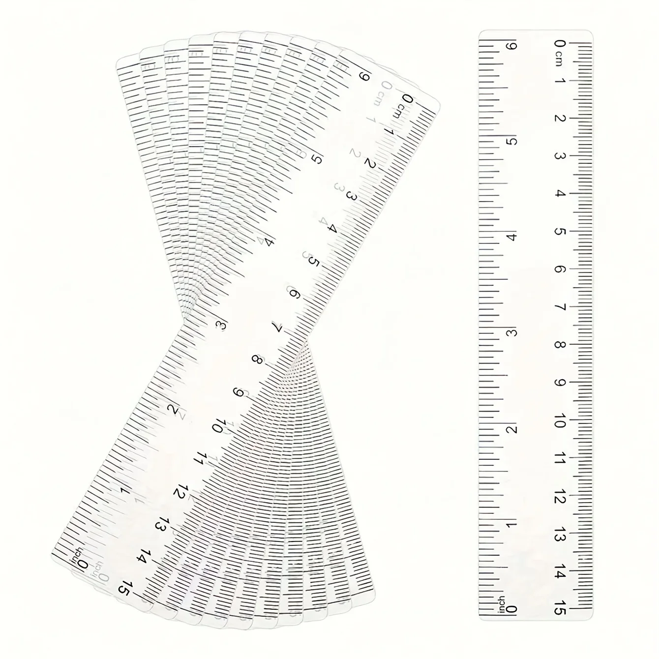 10 Transparent Ruler Stationery Supplies for Returning to School and Office Supplies for Middle School Students, Halloween