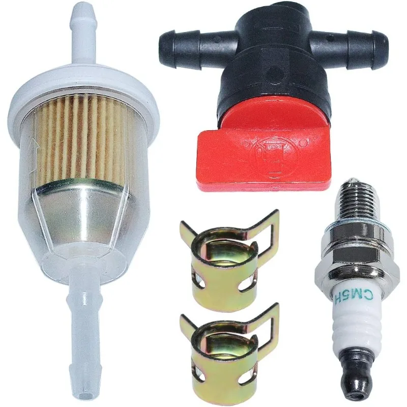 Fuel Filter Shut-Off Valve Spark Plug Kit For Kohler Command Pro CV11 CV12.5 CV13 CV14 CV15 CV16 12 083 05-S 12 083 14 Engine
