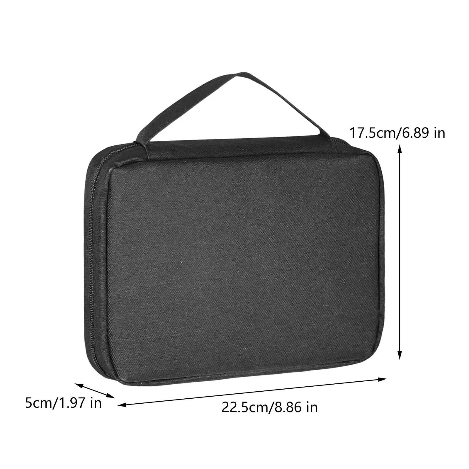 Portable Watch Straps Carrying Case Polyester Organizer Storage Bag with Handle for Short Trips and Business