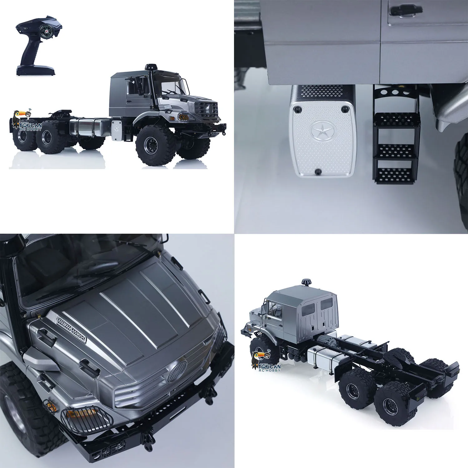 

1/14 JDM-218A 6X6 Remote Control Off Road Tractor Truck RC Cars Model Tipper 2Speed Gearbox Hobbywing 1060 Brushed Motor Vehicle