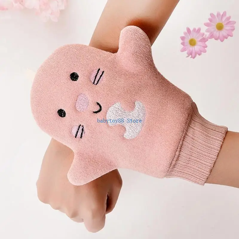 Y4UD para guantes creativos baño para bebés niños Cartoon Cactus Bath Washoth Srobbing M