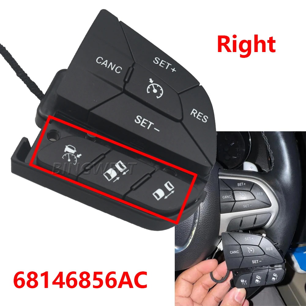 Steering wheel switch right high configuration for Jeep 2014-24 Cherokee 05081289AA