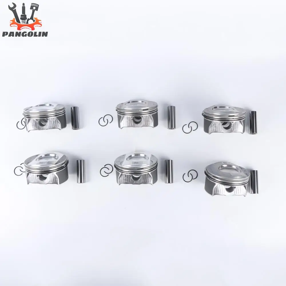 6pcs Pistons Rings Set For Mercedes-Benz C300 C350 E350 ML300 R350 S350 SLK350 3.5L V6 M276