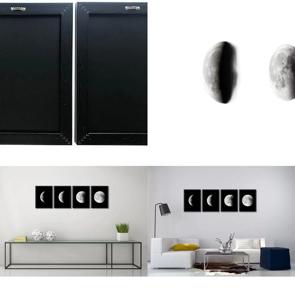 

Modern Abstract Giclee Canvas Art - Black and White Space Prints for Home and Office Wall Decor