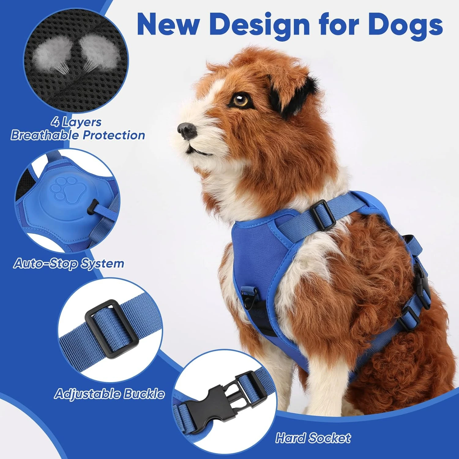 Stylish, Functional, and Durable Dog Harness for Active Dogs - Ideal for Training and Daily Walks - Perfect for Outdoor Adventur