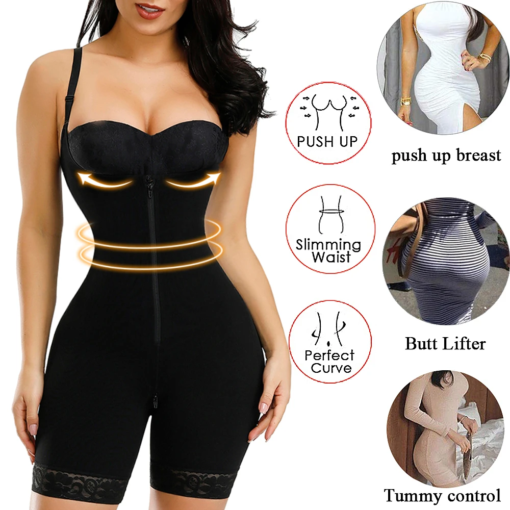 Fajas Colombianas Reductora Waist Trainer Body Shaper Tummy Slimming Flat Belly Postpartum Girdle Push Up Butt Lifter Shapewear