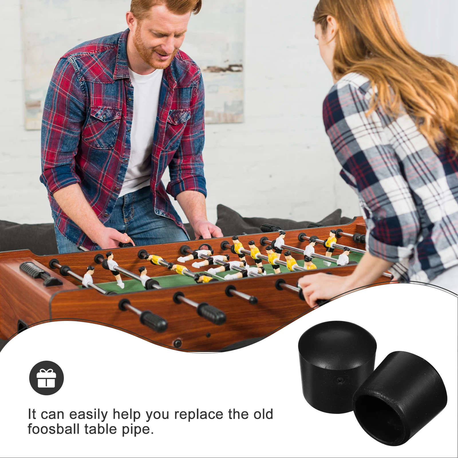 

20 шт. износостойких универсальных пластиковых заглушек для штоков настольного футбола, сменные детали для стандартных настольных футбольных автоматов