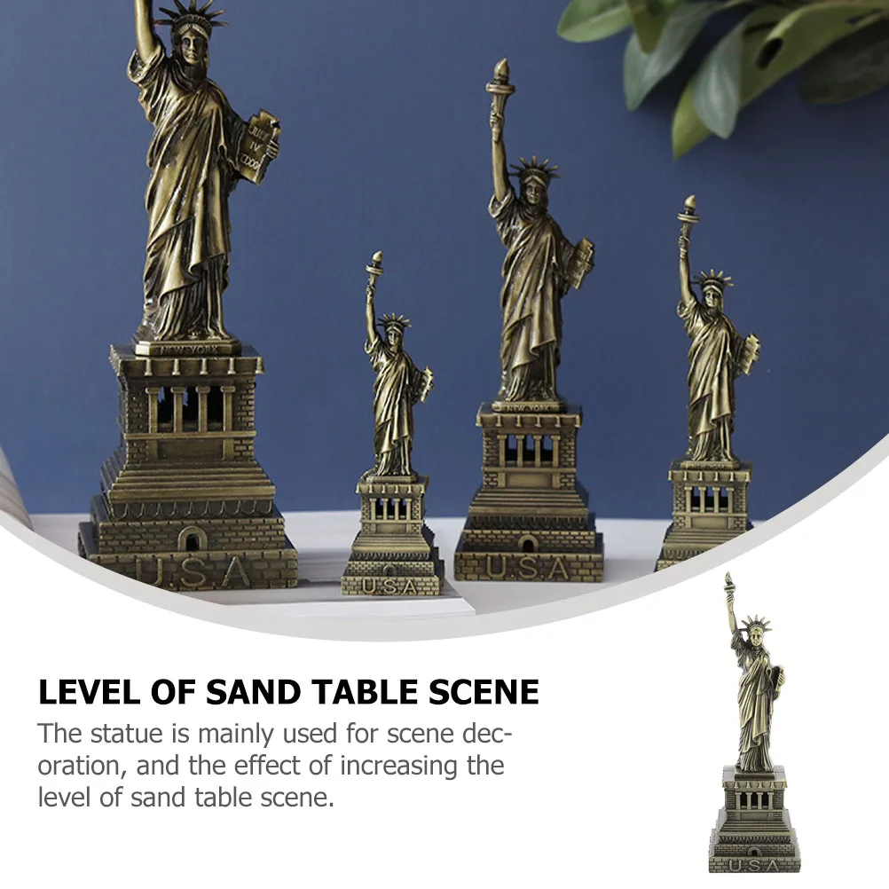 

Metal Statue of Liberty Desktop Ornament Decorative Sculpture for Home Office Table Landscape Yard Garden Decoration Metal Art
