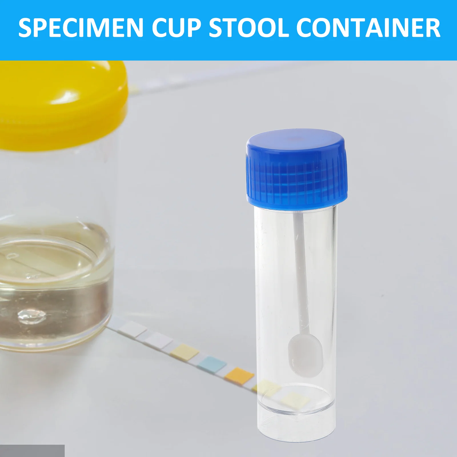 10 PCS Practical Plastic Specimen Cup Stool Container 25-30ml without Label Laboratory Medical Use specimen container