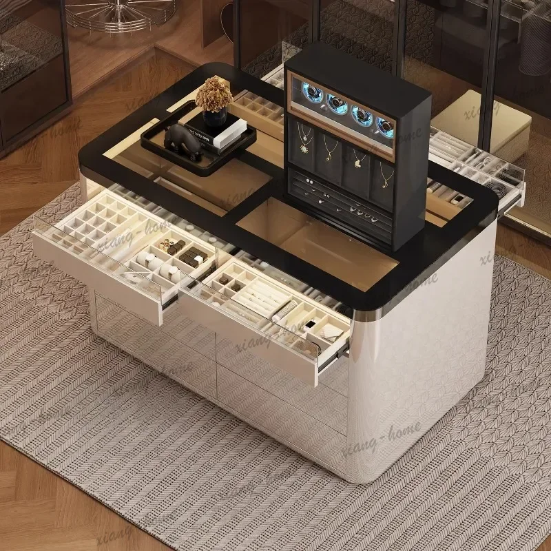 LSJewelry Organizer Living Room Cabinets Multipurpose Craft Luxury Floor Cabinet Display Standing Szafki Do Salonu Home Furnitur