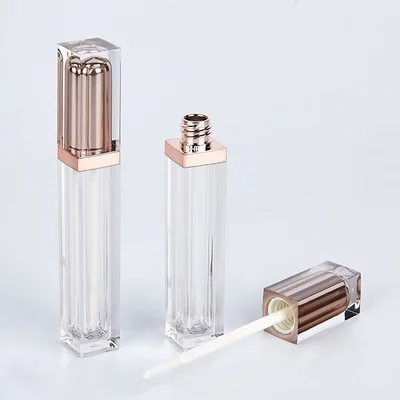 

20pcs Gold 5ml Empty Lipgloss Bottle DIY Lip Gloss Container Transprent Refillable Bottles Empty Lipgloss Bottle