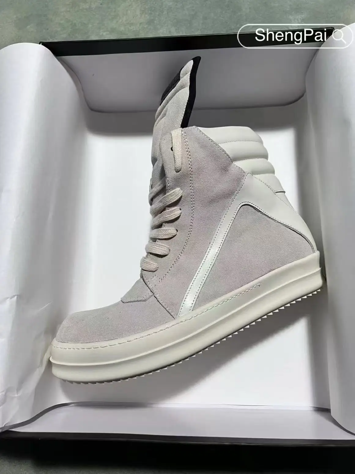 

Ricks Men's Casual Shoes Off-White Cow Suede Inverted Triangle Owens Quality Men's Shoes Women's Sneakers Women's Boots & Shoes