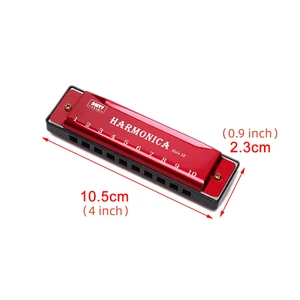 هارمونيكا سي مفتاح 10 ثقوب دياتونيك هارمونيكا C مع حالة للطلاب المبتدئين هدية أطفال مع حالة أفضل 10 عناصر إطار مبيعا - رقم 5