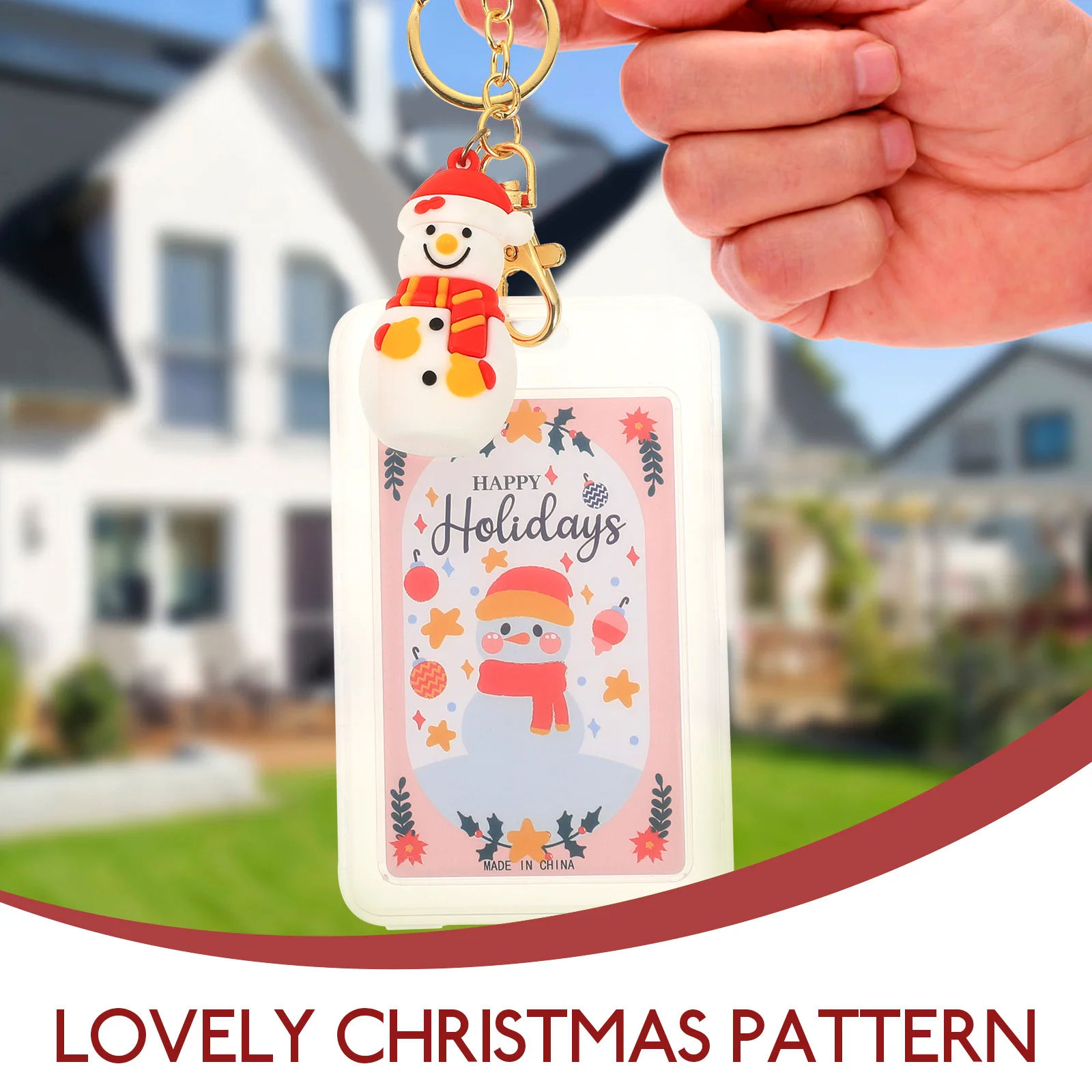 

2 Pcs ID Card Keychain Sleeve Protective Case Photo Holder Reel Protector Abs Multi-functional Professional