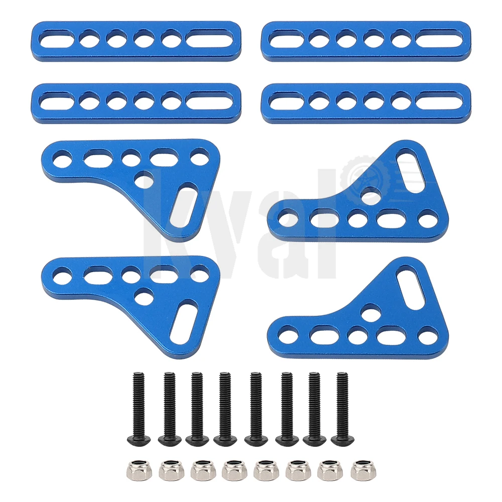 1 zestaw metalowych podwójnych amortyzatorów wspornika amortyzatora stojak do montażu do osiowego SCX10 TRX4 TRX6 D90 90046 90047 1/8 1/10 zdalnie