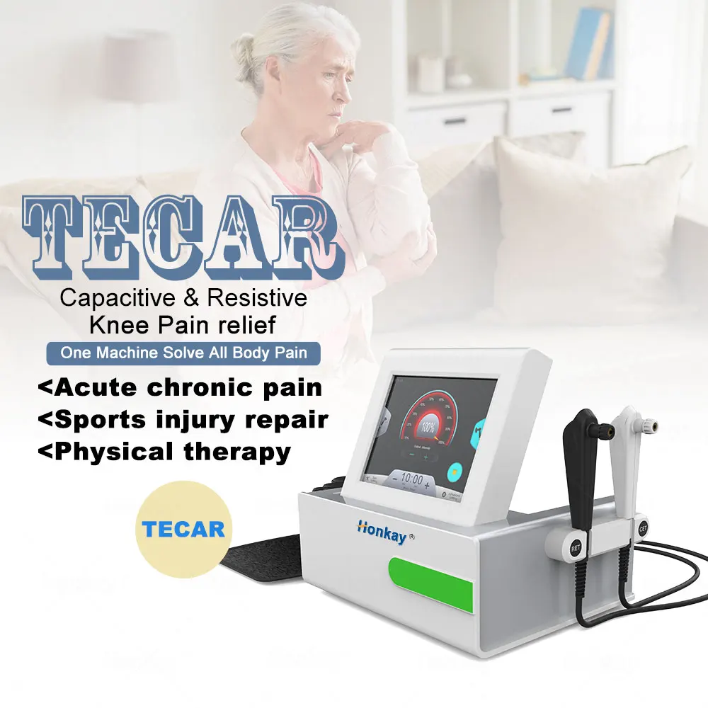 448Khz Tecar CET RET Machine Monopolar RF Deep Heating for Full Body Pain Relief Rehabilitation Physiotherapy Equipment