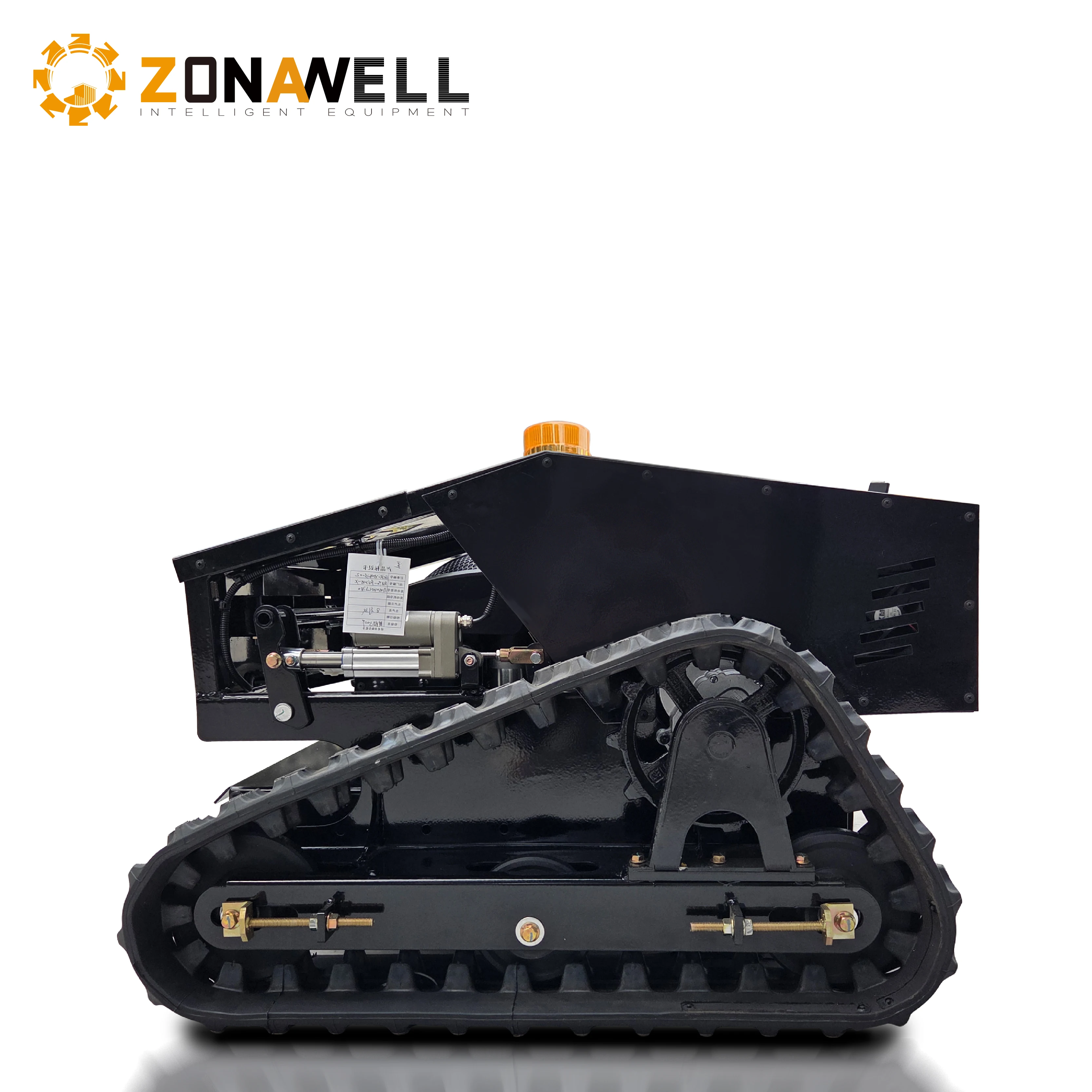 Mesin pemotong rumput kendali jarak jauh mendukung penyangga kustom, pengangkat pisau 20-150mm, lebar pemotongan 500mm