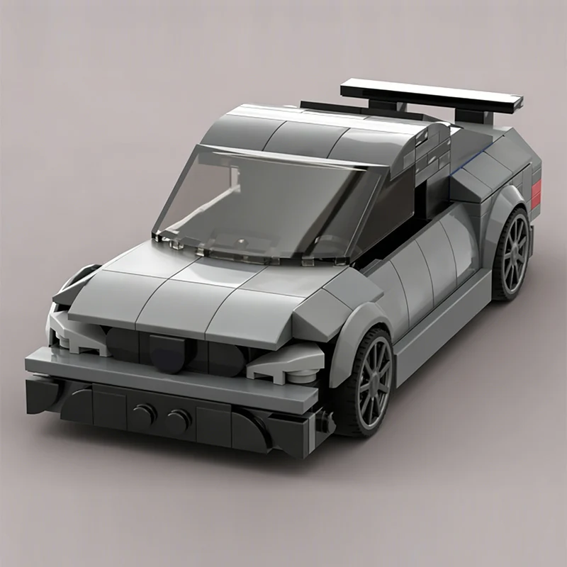 City Car Model MOC Building Bricks GT3 E Gray Performance Car Modular Technology Children Holiday Gifts Assemble Toys Suit