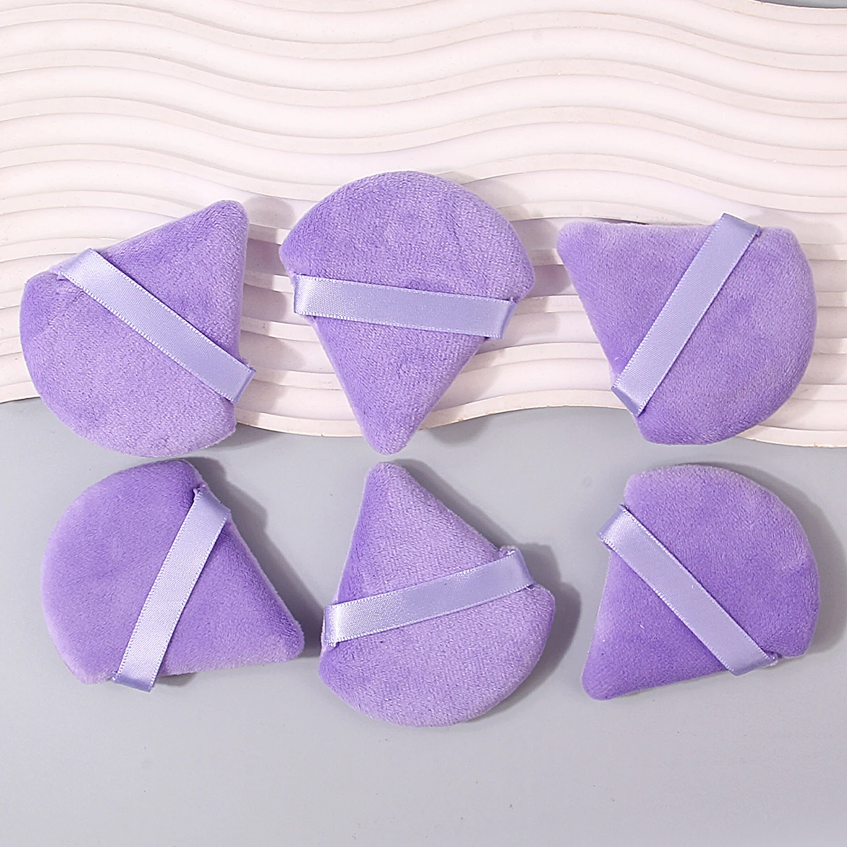 6 stuks superzachte driehoekige spons poederdons droog en nat poeder luchtkussenset voor tweeërlei gebruik make-up en schoonheidsmake-up speciaal