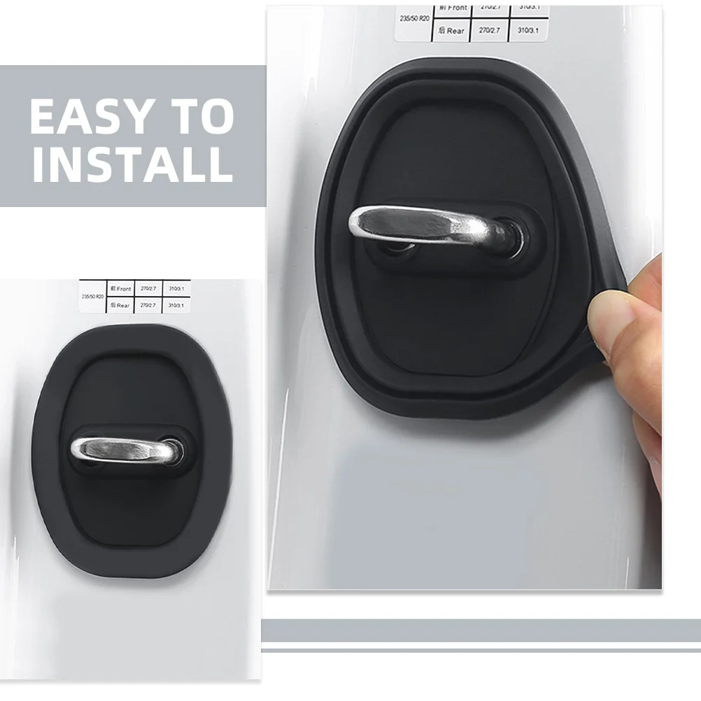 4 Pcs Door Stoppers Wall Protector Car Shock Absorbing Gasket Cars Lock Latch Protection Cover