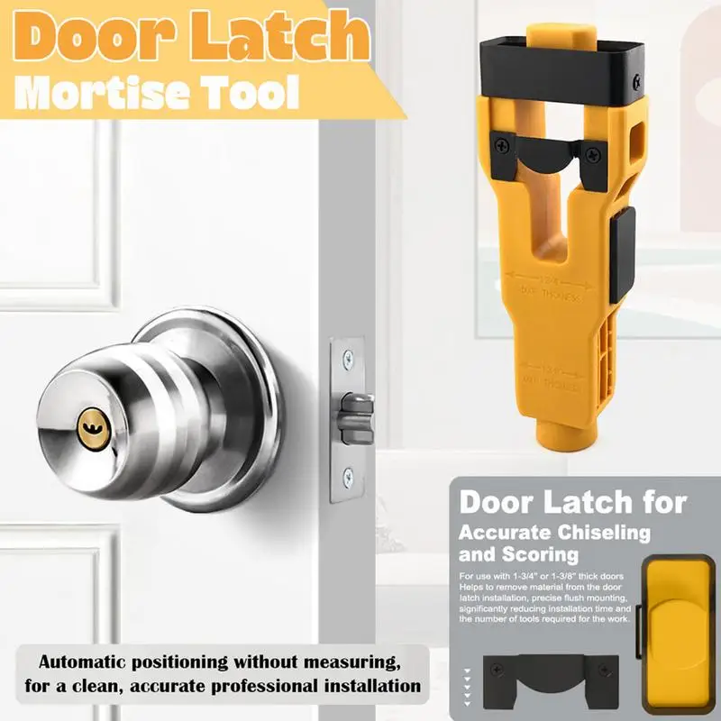 Door Latch Mortise Installation Tool Hole Saw Kit Door Lock Mortise Tool Accurate Multi Purpose Ergonomic Chiseling Supplies For