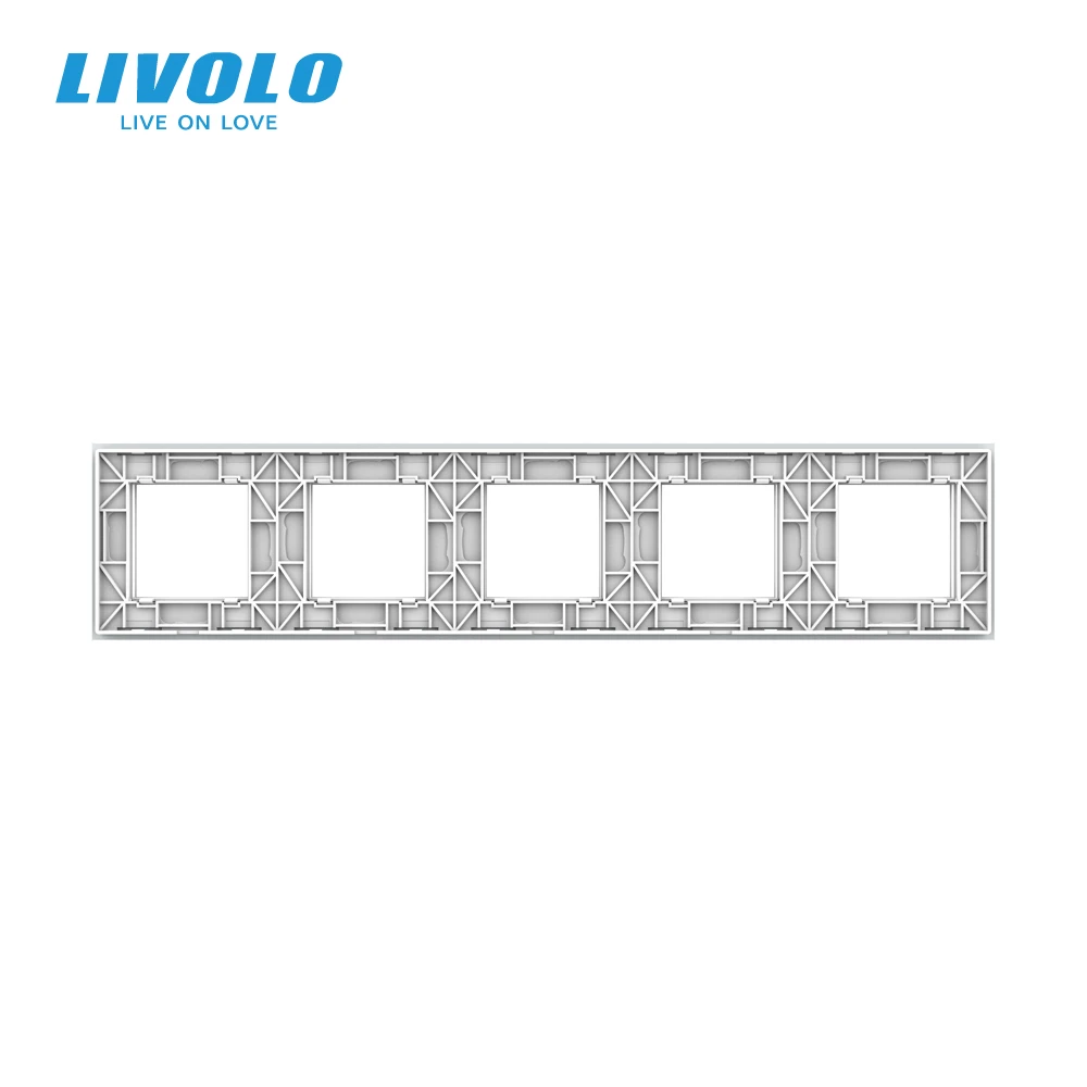 Imagem -05 - Livolo-painel Interruptor Vidro Cristal Cores Tomada Painel de Vidro Quíntuplo Luxo ue C75sr11 364 mm 80 mm Novo