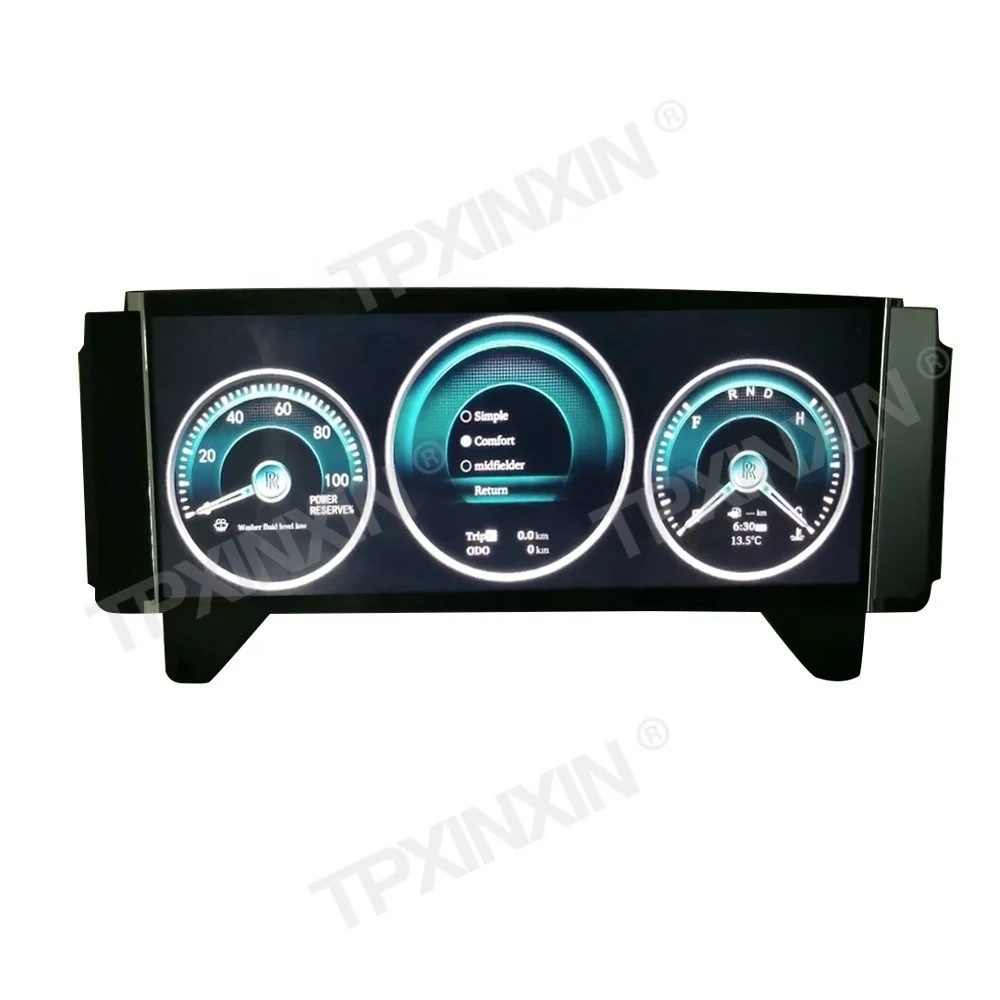 Digital Cluster Virtual Cockpit for Rolls Royce Ghost Phantom 2004-2013 Car Upgrade Refit Dashboard Player Speed Meter Screen