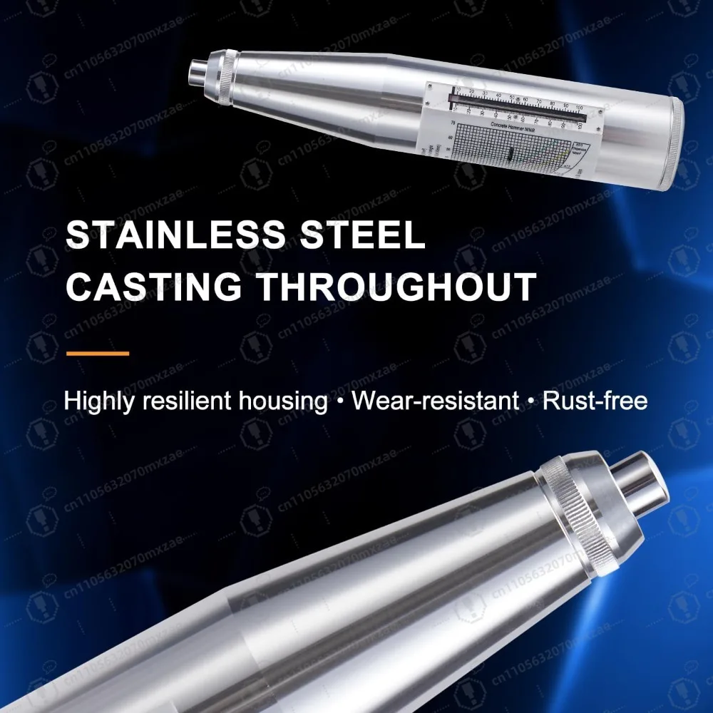 جهاز اختبار المطرقة الخرسانية، أداة اختبار مقياس المرونة 10-60 ميجا باسكال 1450-8702 رطل لكل بوصة مربعة، اختبار مقياس المرونة المحمول مع ملصق إنجليزي