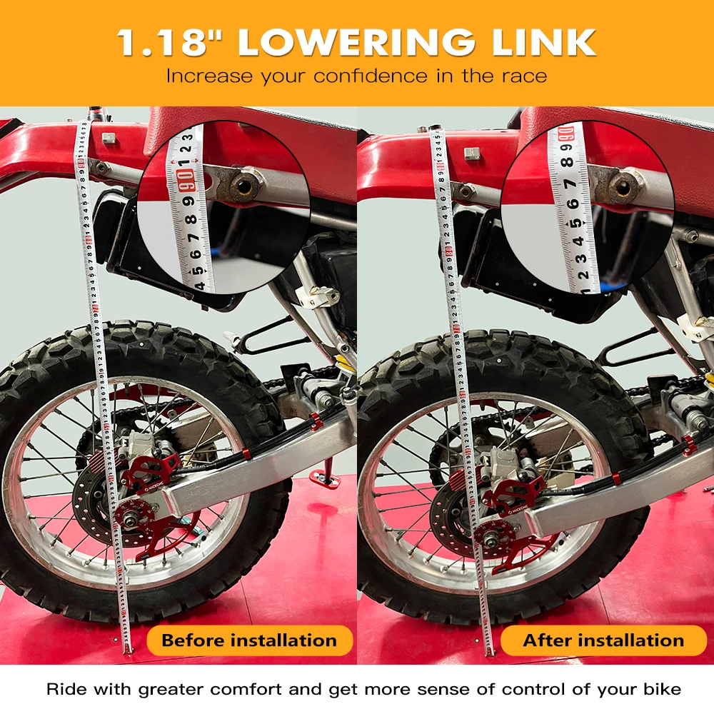NICECNC 1X 1.18in/30mm Lowering Link Aluminum For Honda XR650L XR 650L 650 L 1993-2025 XR600R XR 600R 600 R 1985-2025 2024 2023