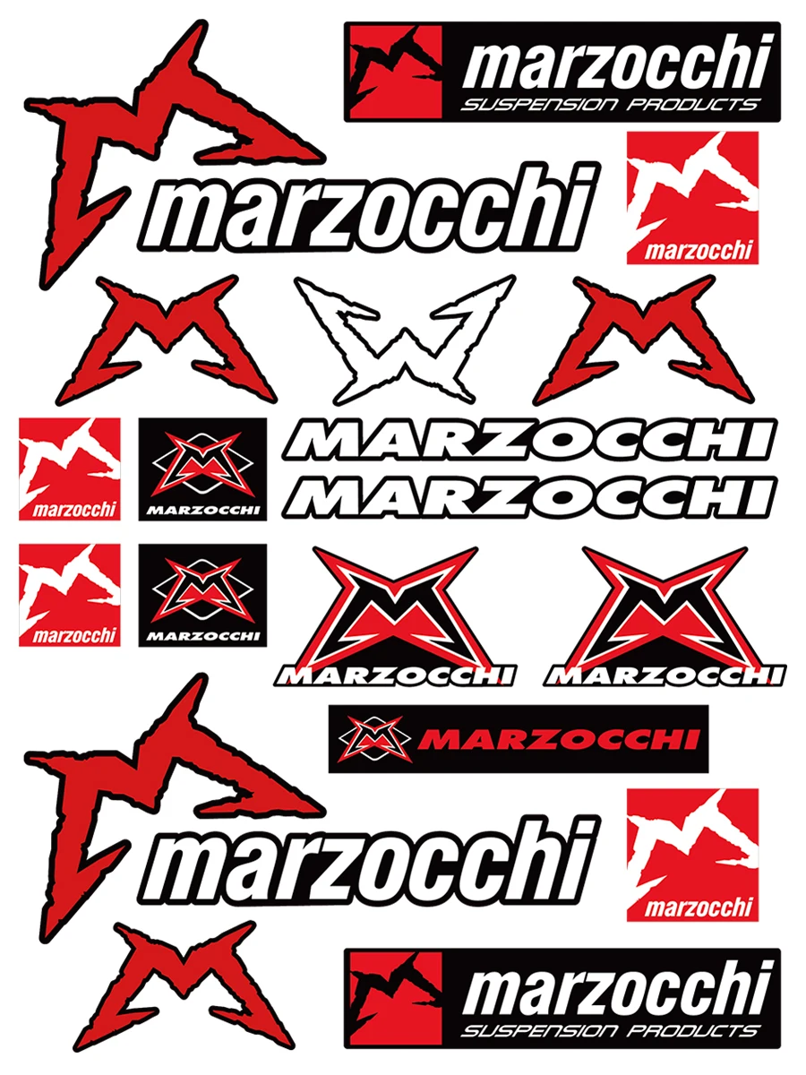 AliExpress NONE 21Pcs  M-Marzocchi Fork Shock Sticker Set High Quality Printed and Cut Bike Bicycle Decal Motorcycle Stickers