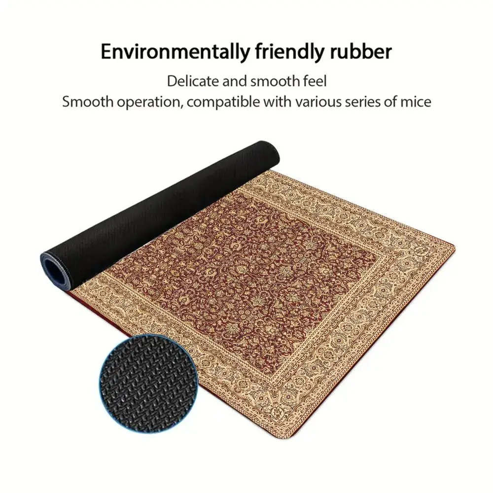 Large Turkish-style classic Persian carpet pattern HD printed mousepad rubber desk mat desktop decoration office accessories XXL